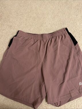 RBX Mauve Athletic Shorts with Black Pocket Panels